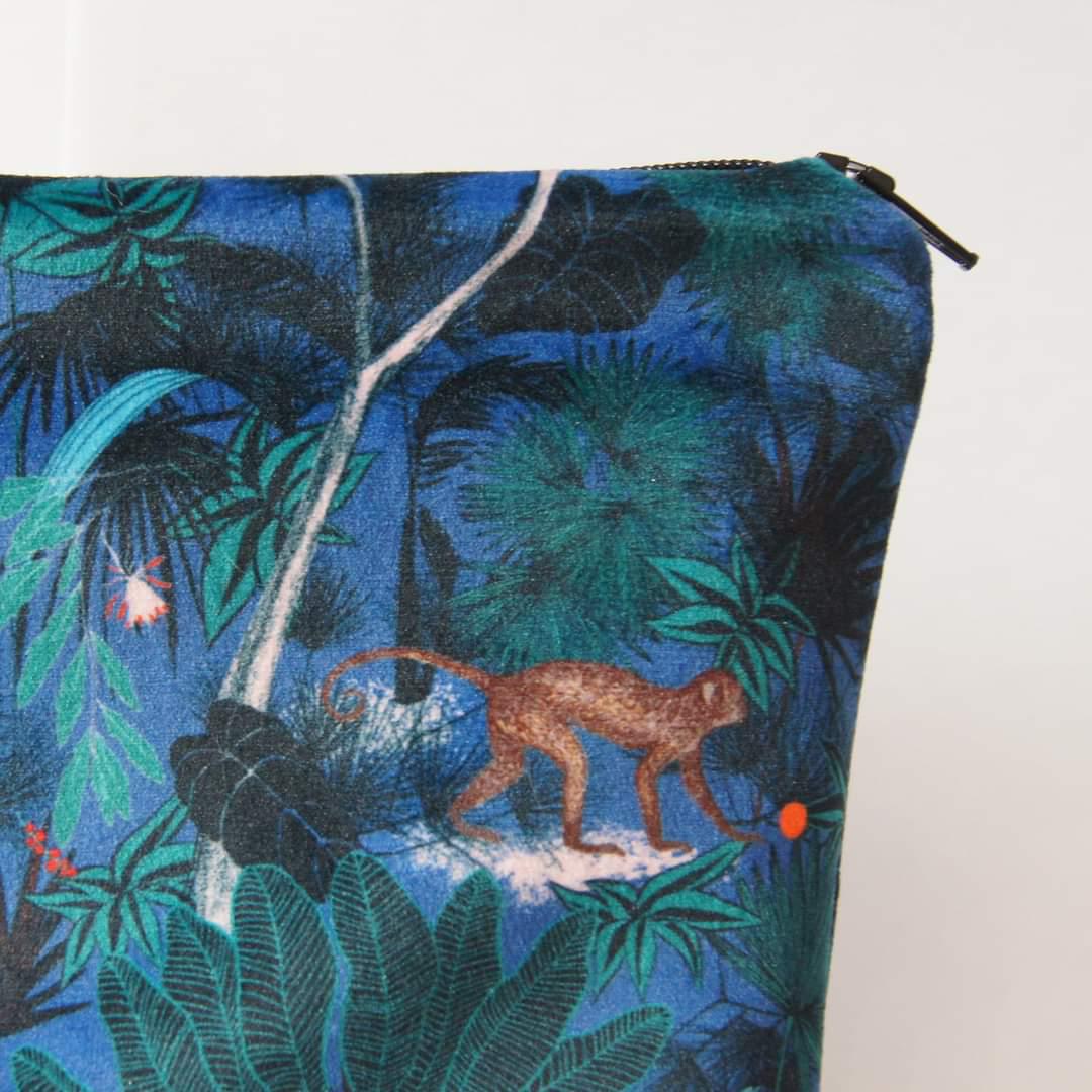Pochette velours Exotic Garden