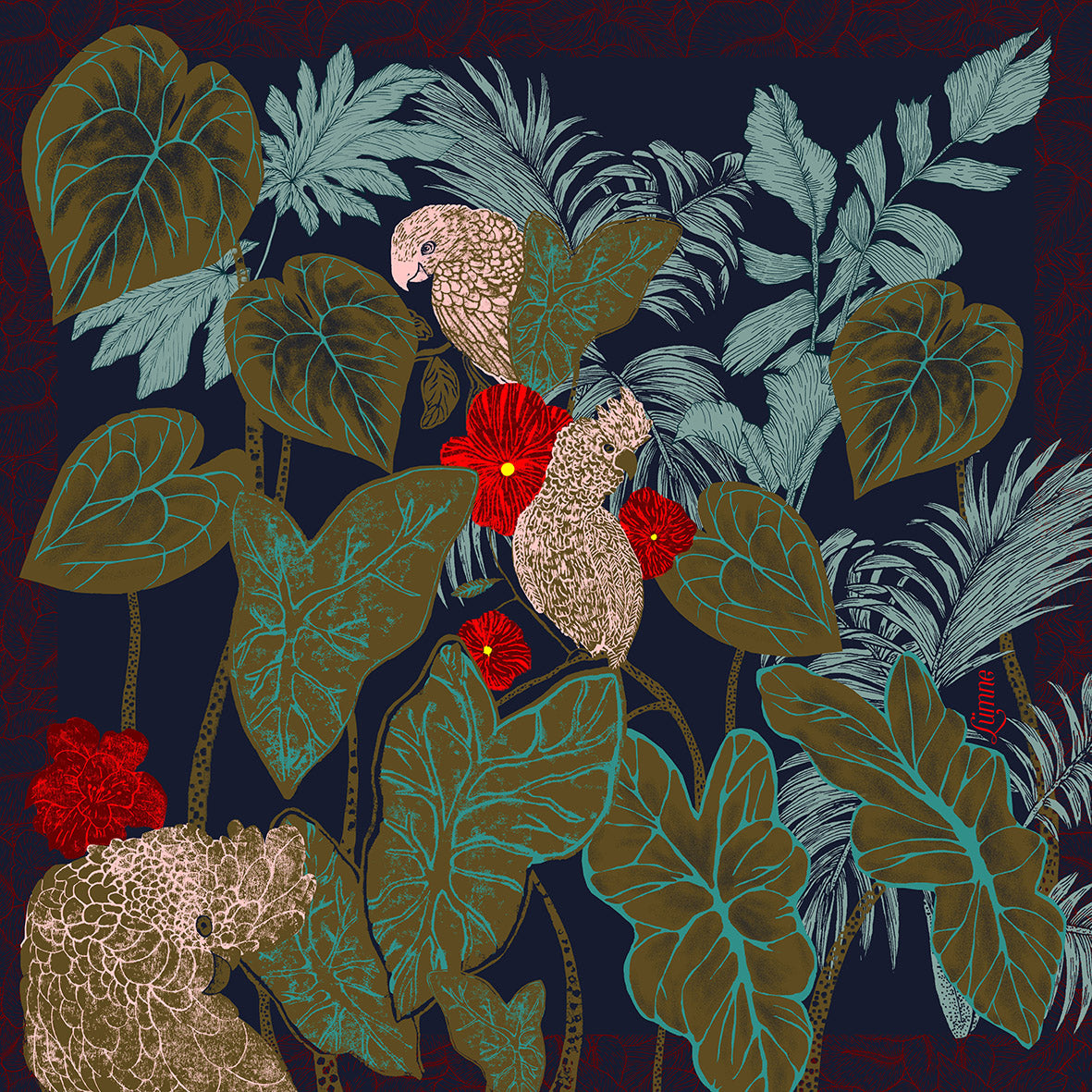 Carré en soie- Emma-