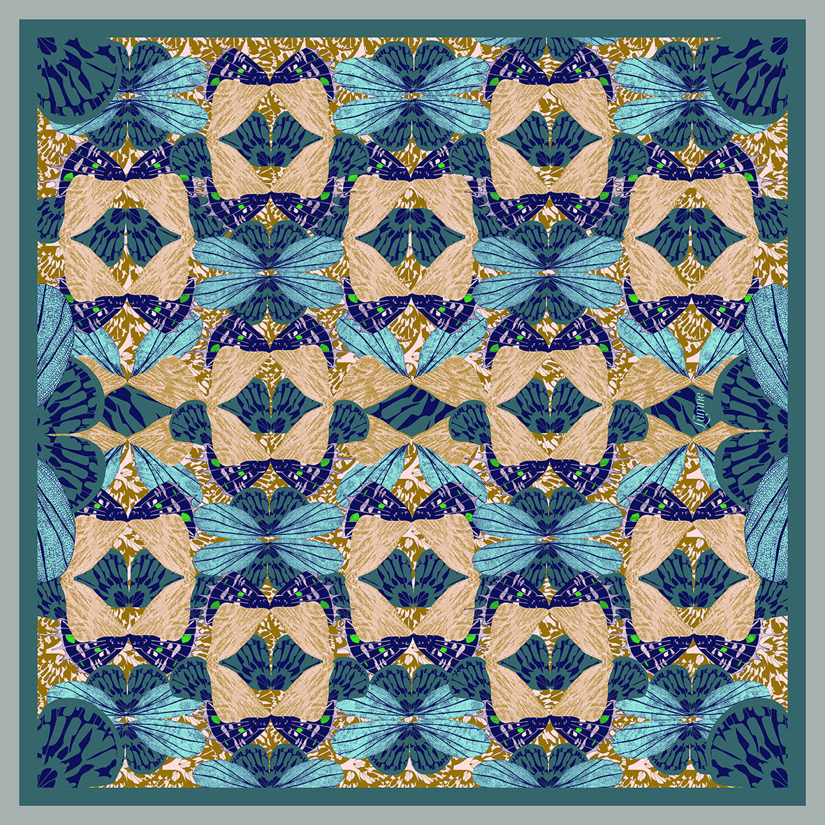 Carré en soie - Papillona -